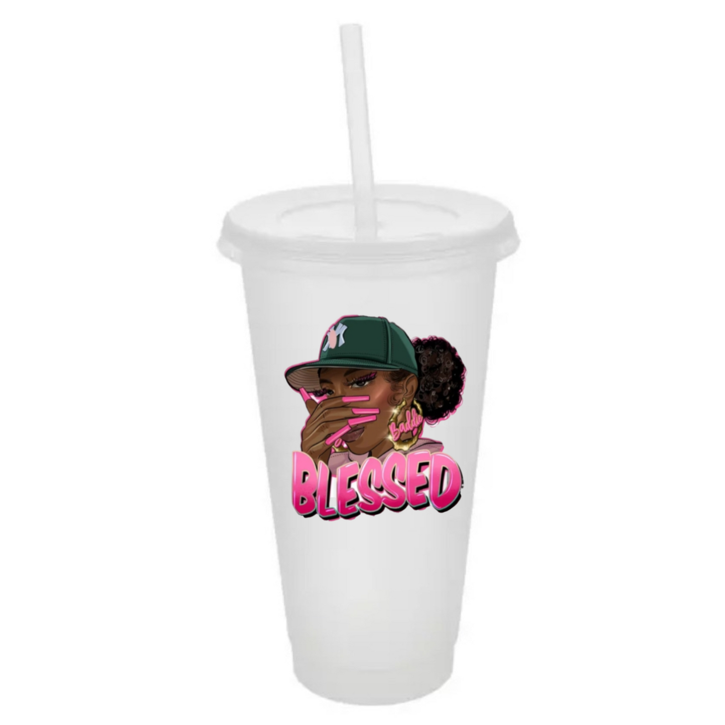 Cup W/ Lid & Straw