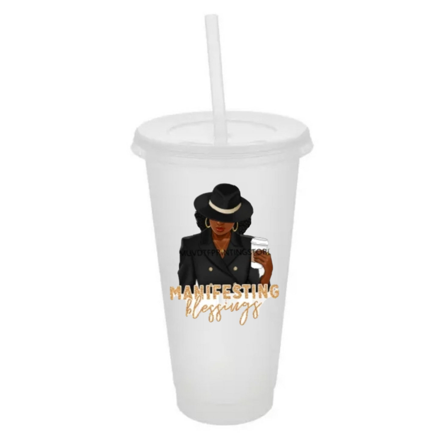 Cup W/ Lid & Straw