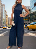 Tied Grecian Wide Leg Jumpsuit