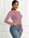 Round Neck Long Sleeve Bodysuit