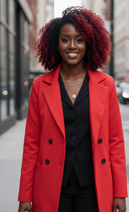 Lapel Collar Long Sleeve Blazer