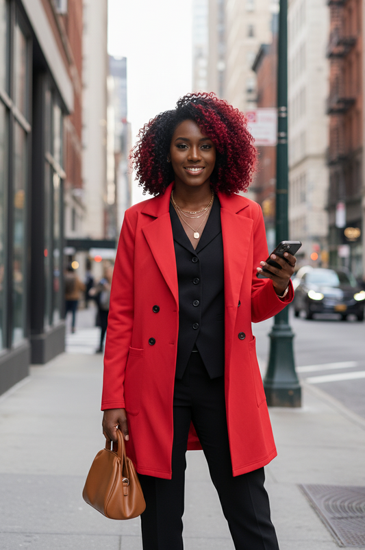 Lapel Collar Long Sleeve Blazer