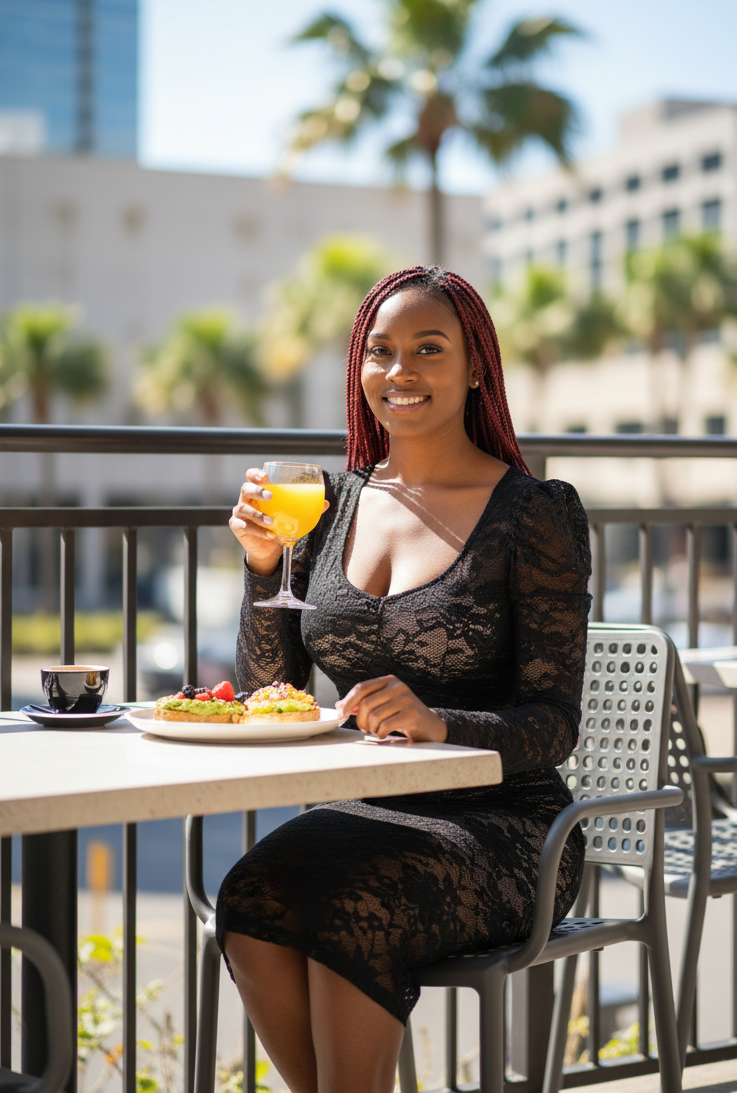 Perfee Lace Sweetheart Neck Long Sleeve Midi Dress