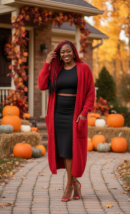 Pocketed Open Front Long Sleeve Longline Cardigan