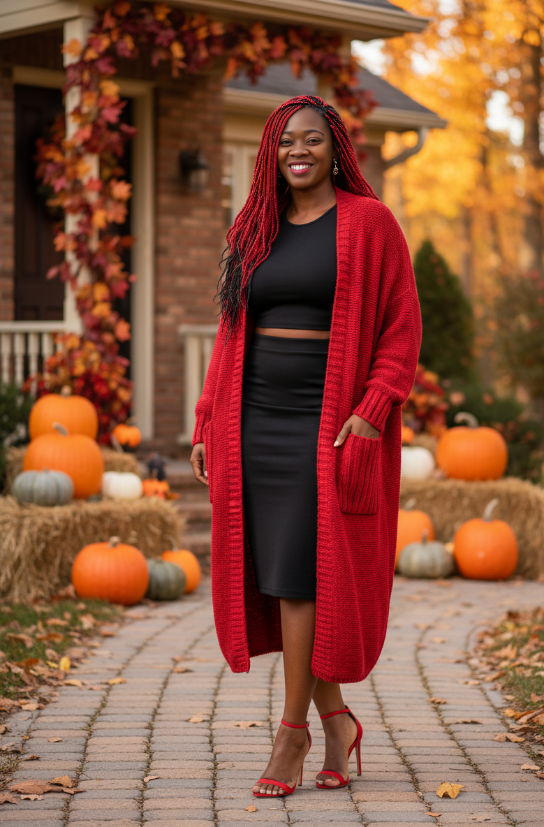 Pocketed Open Front Long Sleeve Longline Cardigan