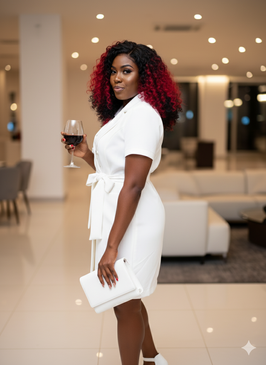 Short Sleeve Tie Waist Mini Dress