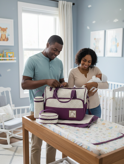 Oxford Cloth Contrast 4 Piece Bag Set