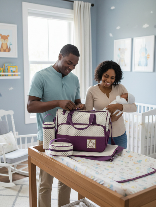 Oxford Cloth Contrast 4 Piece Bag Set