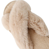 Faux Fur Crisscross Strap Slippers