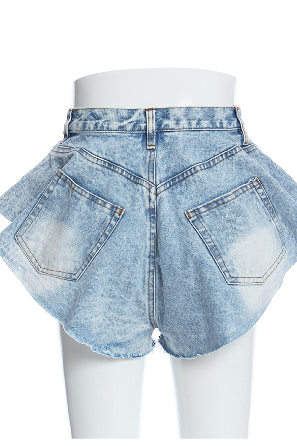 Wide Leg Denim Shorts