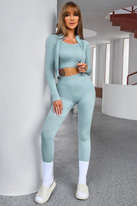 Tank Cropped Active Top and Pants Set