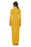 Mock Neck Long Sleeve Maxi Slim Dress