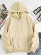 Drawstring Dropped Shoulder Hoodie