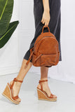 Certainly Chic Faux Leather Woven Backpack