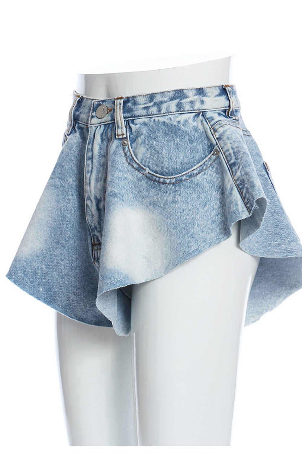 Wide Leg Denim Shorts