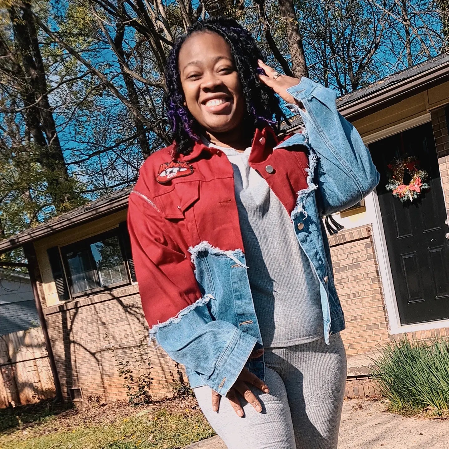 Logo Two-Tone Denim Jacket
