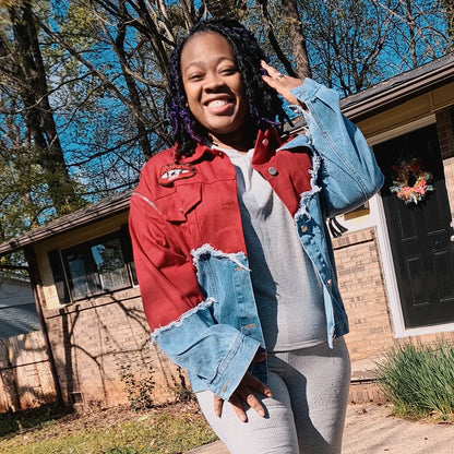 Logo Two-Tone Denim Jacket