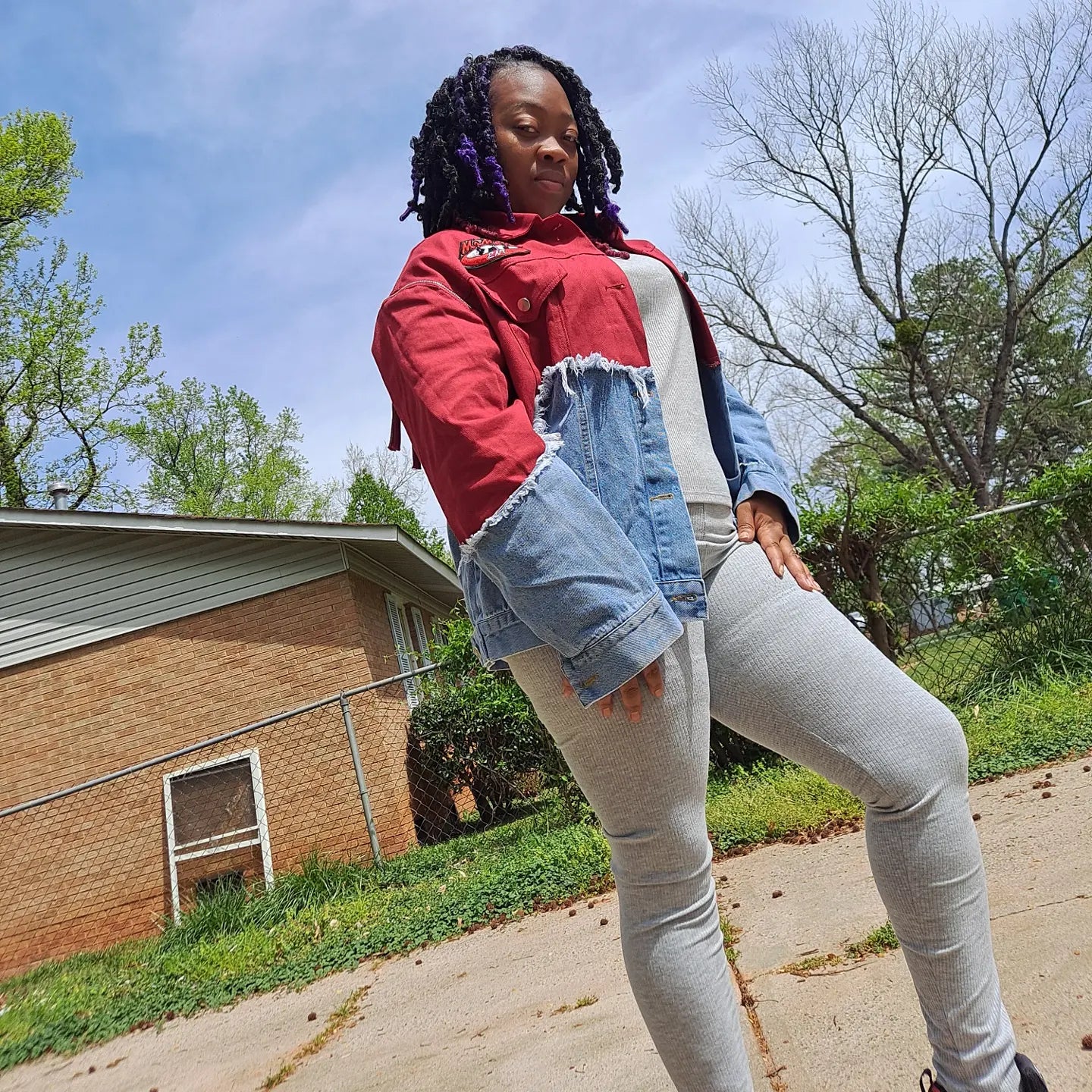 Logo Two-Tone Denim Jacket