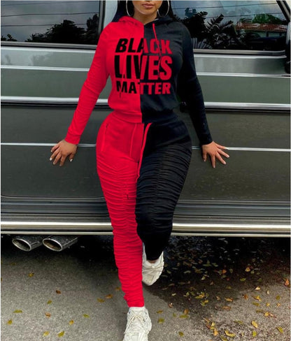 Two-Tone BLM Sweatsuit Set