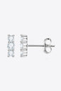 Heartbeat Rhythm 925 Sterling Silver Moissanite Stud Earrings